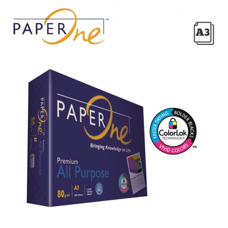 PAPERONE ALL PURPOSE A3 COPY PAPER 80GR - 500 SHEETS