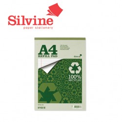 SILVINE RECYCLED REFILL PAD A4 - 160 pages - 80 sheets