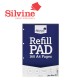 SILVINE SQUARES REFILL PAD A4 - 160 pages - 80 sheets