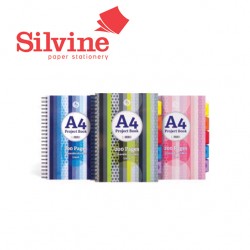 SILVINE A4 PROJECT BOOKS - PADPBA4