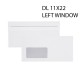 DL WINDOW 11X22 WHITE ENVELOPES 90GSM - PACK OF 50