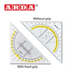ARDA GEOMETRIC SQUARES WITH FIXED GRIP OR WITHOUT GRIP - 45° 16 cm