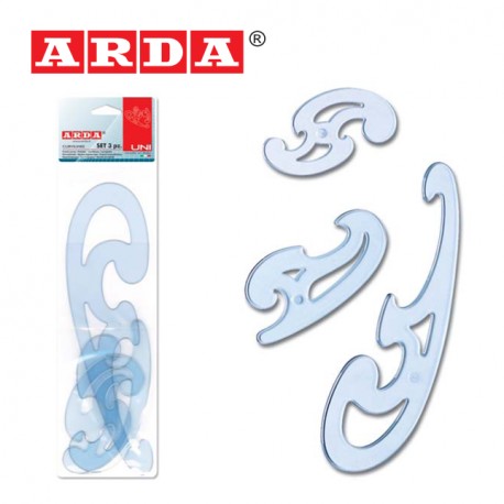 ARDA FRENCH CURVES  -  SET OF 3