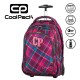 COOLPACK BAGS - TROLLEY BACKPACK CRANBERRY CHECK 631