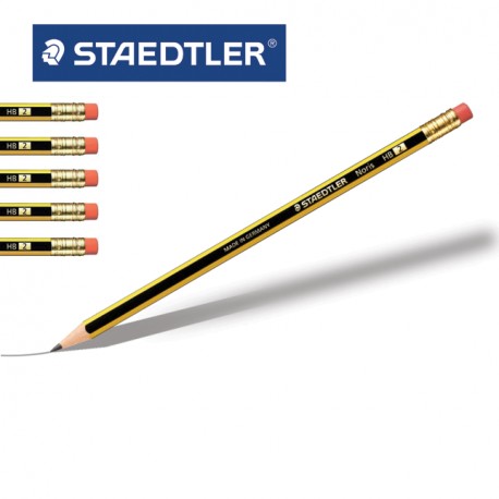 STAEDTLER NORIS 122 Pencils w/ Eraser Tip - HB