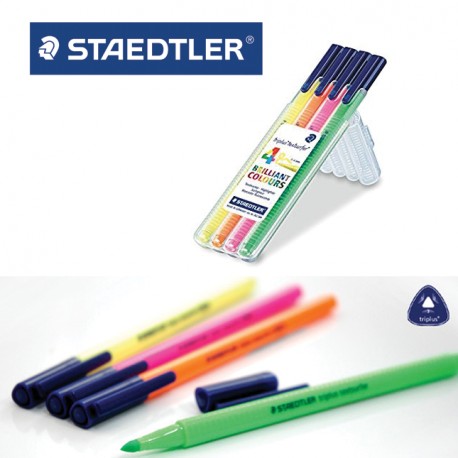 STAEDTLER Triplus® Textsurfer® 362 Triangular Highlighter - Box of 4 assorted colours