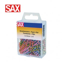 SAX ZEBRA COLOUR PAPER CLIPS 30mm - Pack of 125