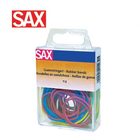 SAX COLOURED RUBBER BANDS - 15gr