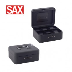 SAX CASH BOX with Combination Lock - 20x16x9cm Black