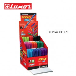 LUXOR FOCUS ICY BALL PENS - DISPLAY OF 270