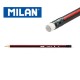 Milan Pencils - Box of 12 HB triangular graphite pencils with Eraser