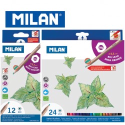 Milan Colour Pencils - Box of 12 or 24 hexagonal colour pencils (big lead 3.3mm)