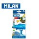 Milan Colour Pencils - Box of 12 or 24 triangular water-based colour pencils + FREE Brush