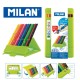 Milan Colour Pencils - Polypropylene Box of 12 or 24 triangular colour pencils with Rubber Touch