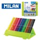 Milan Colour Pencils - Polypropylene Box of 12 or 24 triangular colour pencils with Rubber Touch