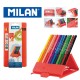 Milan Colour Pencils - Polypropylene Box of 12 or 24 triangular colour pencils