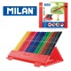 Milan Colour Pencils - Polypropylene Box of 12 or 24 triangular colour pencils