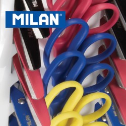 Milan Scissors - Basic Scissor 13.4cm with blade same colour as body - Ideal for School use