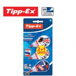 Tipp-Ex Mini Pocket Mouse Correction Tape 5mm x 5m - 2+1 FREE with decorated body