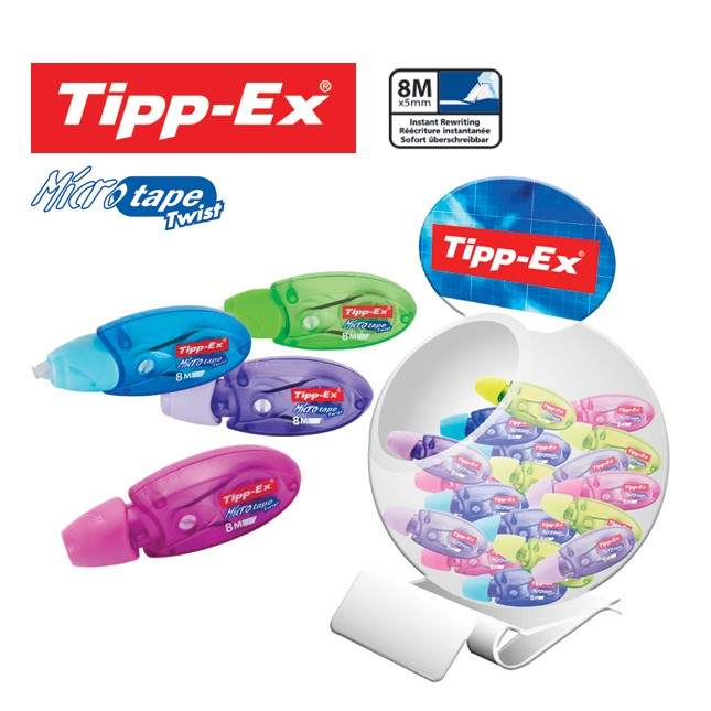 TIPP-EX Roller de correction MicroTape Twist 5 mmx8 mètres avec