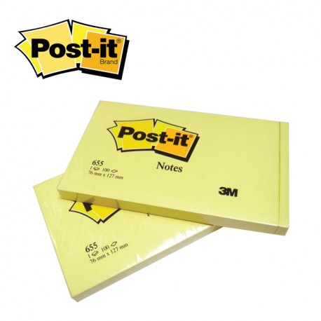 POST-IT NOTES 655 - 76 X 127 mm